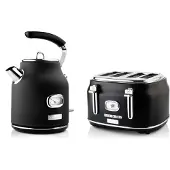 WESTINGHOUSE Retro Frühstücksset, 4-Schlitz Toaster + Wasserkocher 1,7L