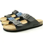 Rohde Chaussures pour hommes Grado, pantoufles, sandales, noires, pour le quotidien