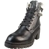 Mustang Bottines à lacets 'Leila' noir