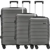 D & N Ensemble de bagages gris foncé