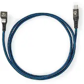 Nedis Câble USB | USB 2.0 | Apple Lightning, 8 broches | USB-C mâle | 60 W | 480 Mbps | Nickel Plated | 1,00 m | Rond | Tressé / Nylon | Bleu / Noir | Boîte avec fenêtre couverte