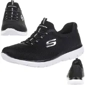 SKECHERS Slip on 'Summits' gris / noir