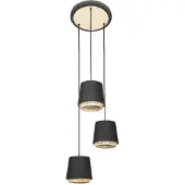 LINDBY Suspension , Ananya, dimmable, Noir, Salon / séjour, Métal, Rustique