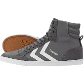 Hummel Chaussure de sport 'Stadil' gris fumé / gris foncé / blanc