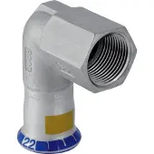 Geberit Gas-Übergangswinkel Mapress d 28xRp 1, 90G, m IG, Edelstahl