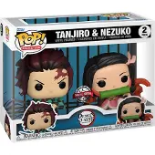 Funko POP! Demon Slayer : Kimetsu no Yaiba, ensemble de 2 figurines POP! Animation en vinyle, édition spéciale Tanjiro & Nezuko, 9 cm