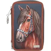 Depesche Trousse à crayons à 3 compartiments Miss Melody LUXURY HORSE