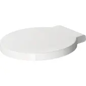Duravit 1 siège de WC Starck 006588 avec charnière à fermeture douce, acier inoxydable, blanc, 1 pièce.