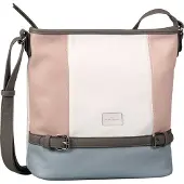 Tom Tailor Sac à bandoulière 'Juna' gris / taupe / rose / blanc