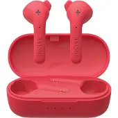 DeFunc True MUSIC | Écouteurs intra-auriculaires sans fil avec microphone intégré (rouge)