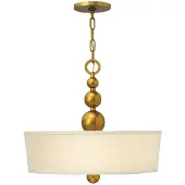 HINKLEY Lampe pendante 3 sources lumineuses laiton vintage Zelda