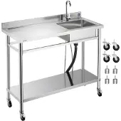 Vevor Évier cuisine utilitaire en acier inoxydable