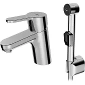 Hansa HANSAPRIMO Mitigeur de lavabo, avec douchette fonctionnelle, sans vidage, saillie : 107mm, 49462203