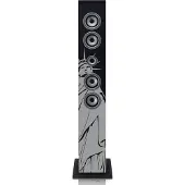 Ginza.se Enceinte colonne Bluetooth iCES IBT-6 - 40 watts RMS - Récepteur FM PLL - Lecture USB - Diffusion Bluetooth - Fonction de chargement USB - Entrée AUX - NY - Anthracite