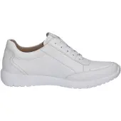 Caprice Femmes Baskets Chaussures à lacets Fermeture éclair Cuir 9-23721-44, Taille:38 EU, Couleur:Blanc