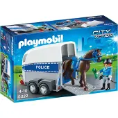 Playmobil city action 6922 policiere avec cheval et remorque