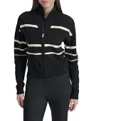 DKNY Open Stitch Stripe Logo Jacket Noir M Femme