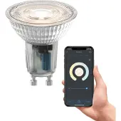 Calex Smart Tuya Wifi Spot LED GU10 PAR16 5W 345lm 90D - 822-840 Variable Blanc | Dimmable