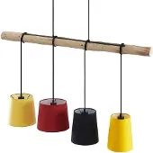 LINDBY Suspension , Hinai, dimmable, Bois, Salon / séjour, Tissu / textile, Scandinave