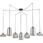 LINDBY Suspension , Marla, dimmable, Noir, Salon / séjour, Verre, Moderne