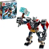 LEGO 76169 Super Heroes Marvel Avengers Thor Mech Set, figurine avec Thor en miniature