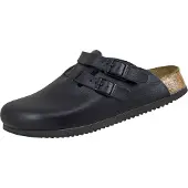 Birkenstock Unisexe, Sandales, Kay SL cuir naturel normal, Noir, (46)