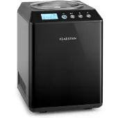 Klarstein Turbine à glace - Machine à glace - Minuterie - Sorbetière - pour fabrication maison de crèmes & yaourts glacés - Compresseur 2,5l - 250W - Noir