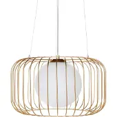 Beliani Lampe Suspension Bairoa Métal Doré