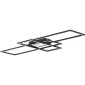 LINDBY Plafonnier , Ismera, dimmable, Noir, Salon / séjour, Métal, Moderne