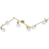 LINDBY Plafonnier , ELAINA, dimmable, Or / laiton, Salon / séjour, Métal, Moderne