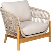 Ebuy24 Terracina fauteuil de jardin avec coussin brun, beige.