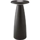 Sigor LED Lampe de table à accu + vase "Nuflair" 2,2W 820 (blanc chaud) + 827 (ton chaud-extra) noir mat gradable