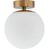 LUCANDE Plafonnier , Bidolo, dimmable, Or / laiton, Salle de bains, Verre