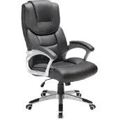 Deuba Chaise de bureau noire 120kg