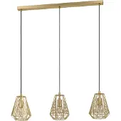 Eglo Luminaire suspendu - Jaune d'or - Laiton - Acier - 3 lumières - 95 x 110 cm