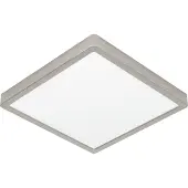 Eglo Lumière de plafond IP44 Fueva 6-Z Carré - Acier inoxydable - 29,5x29,5 cm