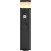 LUCANDE Corban Lampe de Jardin w/2 Power Strip Graphite