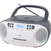 Reflexion Radio CD DAB+ DAB FM AUX CD Cassette USB Blanc Gris - Radiocassette portable
