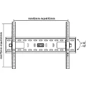 InLine - Kit de montage (fixation murale) pour téléviseur LED/LCD/Plasma - Taille d'écran : 81- 152 cm (32" - 60) (23117A)
