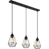 Globo Lampe pendante à 3 lampes Zachary Noir