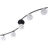 LINDBY Plafonnier , Della, dimmable, Noir, Salon / séjour, Verre, Rustique