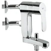 GROHE Eurostyle Cosmopolitan Vertica Mitigeur monocommandé pour bain, saillie 120mm, montage mural, 23302000