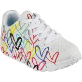 SKECHERS Baskets basses enfant UNO LITE - GOLDCROWN SPREAD THE LOVE filles - Blanc - 34