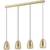 Eglo Alobrase Lustre contemporain 4 Lumières Métal Laiton Brossé
