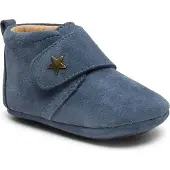 Bisgaard Chaussures en cuir à semelle souple - Bébé Star - Bleu - - 18 - Chaussons en Cuir