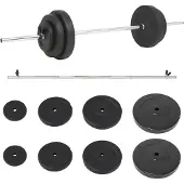 vidaXL Haltère long avec poids 60 kg