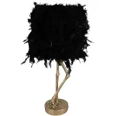 Clayre & Eef Lampe de table Bouquet 30x30x69 cm Or Noir Polyrésine