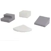 IGLU 4 XL briques de construction en mousse souple XXL pour jouer de manière créative pour les enfants - motricité Gris/Blanc