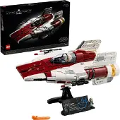 LEGO 75275 Star Wars A-wing Starfighter Set pour adultes, article de fan, pièce de collection, vaisseau spatial avec minifigure et panneau d'information