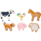 Goki Houten Boerderijdieren, 6dlg.